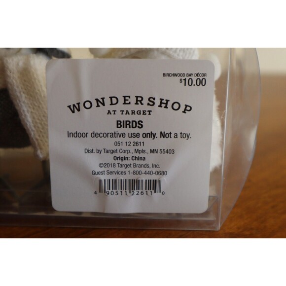 2018 Target Wondershop Mini Miniature Small Winter Bird Figures Boxed SET OF 3 - Picture 11 of 14